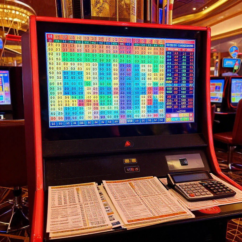 colorful odds chart displaying 00 to 99 tai hao multiples from 8x hot numbers to 99x cold ones with special san wei multipliers table on digital screen surrounded by betting slips and calculators in modern gaming lounge vibrant red and gold tones