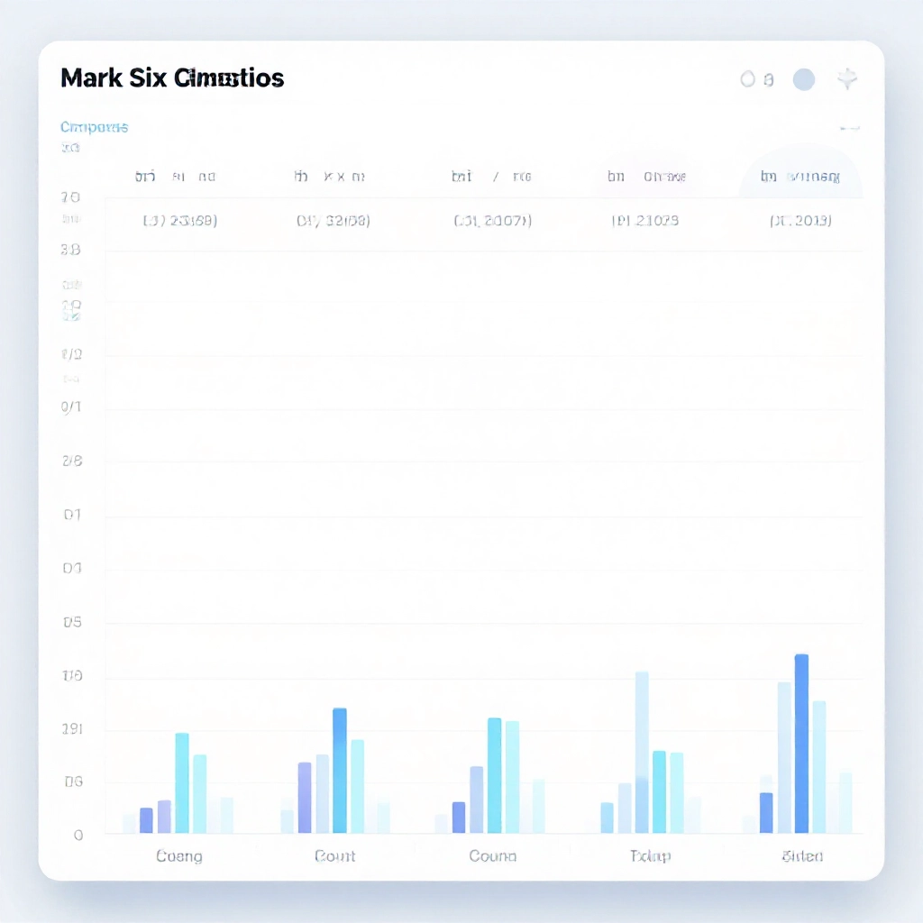 Display a comprehensive statistical table of Mark Six omission numbers with bars representing periods columns for hot warm and cold categories on a clean modern dashboard interface with subtle gradient shadows
