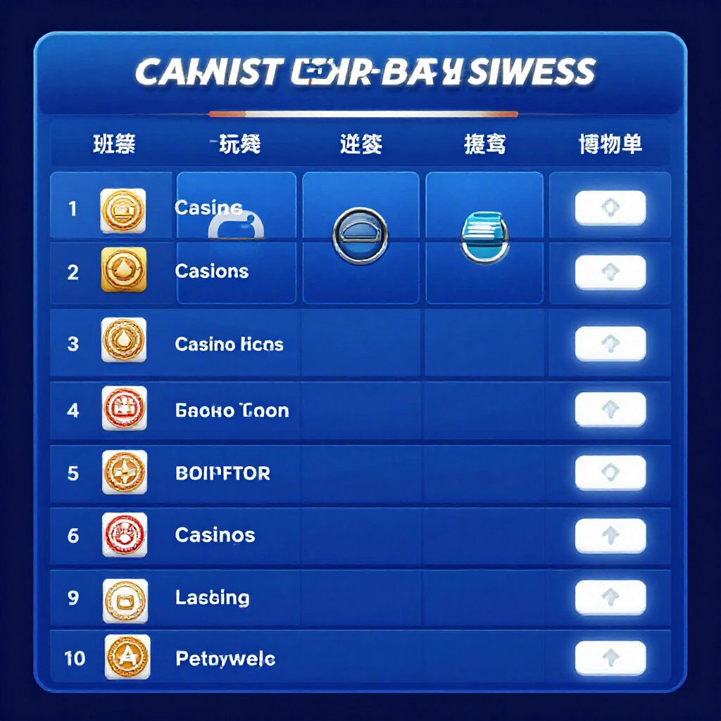 頂尖五間低流水娛樂城比較表,排名圖示顯示快速出金與台灣超商支付,專業藍色介面細節清晰